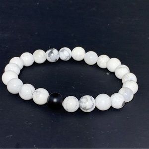 Howlite Stone Lava Rock Healing Bead Bracelet